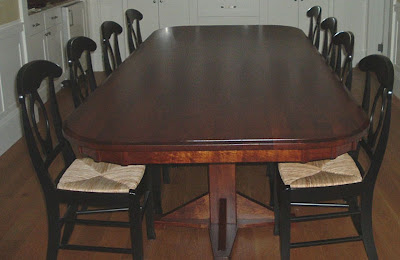 72 x 60 Woodland Dining Table, Quarter Sawn Oak Hardwood, Mahogany Finish