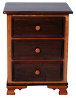 Prairie Nightstand, Cherry and Walnut Hardwood, Natural Finish