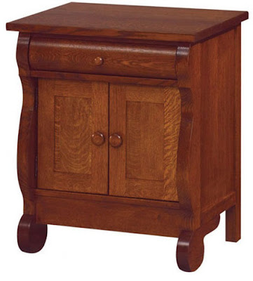Classic Nightstand, Quarter Sawn Oak Hardwood, Antique Finish
