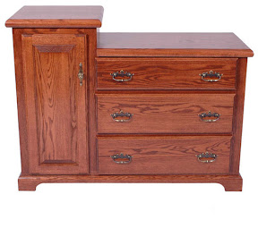 hudson changing table, mahogany oak