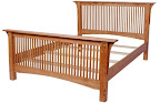 Mission Bed, Oak Hardwood, Medium Finish