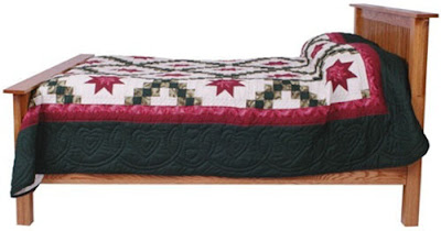 Mission Bed, Oak Hardwood, Medium Finish
