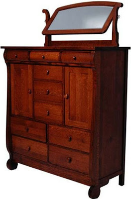 Classic Dresser, Oak Hardwood, Medium Finish