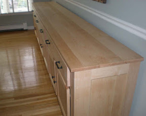 Cottonwood Kitchen Buffet, Hard Maple Hardwood, Natural Finish