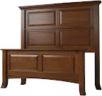 Glasgow Bed, Quarter Sawn Oak Hardwood, Mahogany Finish