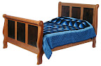 Classic Bed, Cherry & Walnut Hardwood, Natural Finish