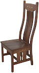 Colonial Dining Chair, Cherry Hardwood with Chocolate Finish, Natural Hard Maple Raised Inlays