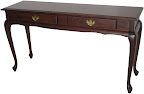 Queen Anne Sofa Table, Cherry Hardwood, Custom Finish