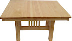 60 x 42 Mission Dining Table, Maple Hardwood, Natural Finish