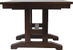 42 x 42 Trestle Dining Table, Walnut Hardwood, Natural Finish