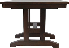 42 x 42 Trestle Dining Table, Walnut Hardwood, Natural Finish