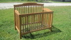 Cyprus Baby Crib, Oak Hardwood, Oil & Wax Finish