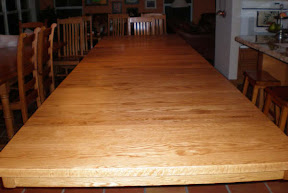80 x 46 Mission Dining Table with Added Leaves, Oak Hardwood, Rustic Finish