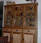 Mission China Cabinet, Birds Eye Maple and Cherry Hardwood, Natural Finish