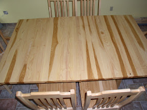 Woodland Dining Table, Hickory Hardwood, Natural Finish