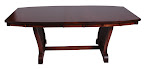 Western Dining Table, Oak Hardwood, Mahogany Finish