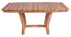 Western Dining Table, Hickory Hardwood, Natural Finish