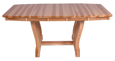 Western Dining Table, Hickory Hardwood, Natural Finish