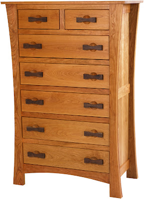 Zen Shaker Dresser, Cherry Hardwood, Natural Finish