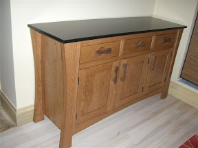 Zen Kitchen Buffet, Oak Hardwood, Medium & Midnight Finish