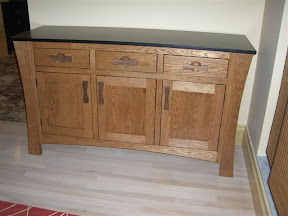 Zen Kitchen Buffet, Oak Hardwood, Medium & Midnight Finish
