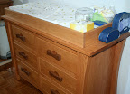 Zen Changing Table, Oak Hardwood, Oil & Wax Finish