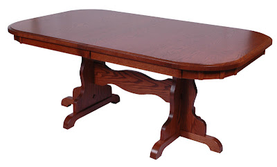 70 x 46 Colonial Mission Dining Table, Oak Hardwood, Antique Finish
