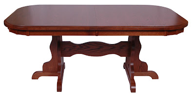 70 x 46 Colonial Mission Dining Table, Oak Hardwood, Antique Finish