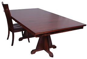 70 x 46 Huntington Dining Table, Walnut Hardwood, Winter Finish