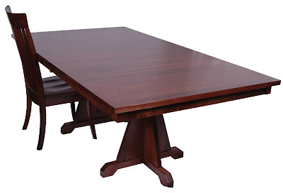 70 x 46 Huntington Dining Table, Walnut Hardwood, Winter Finish