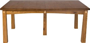 60 x 42 Shaker Dining Table, Raised Maple Diamond Inlays, Oak Hardwood, Rustic Finish
