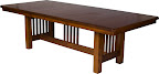 100 x 46 Mission Dining Table, Oak Hardwood, Medium Finish