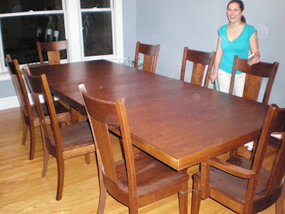 80 x 46 Montreal Table with Timber Edge, Corsica Dining Chairs, in Ruby Walnut