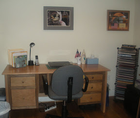 Syracuse Executive Desk in Natural Cherry and Walnut