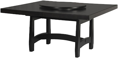 60" x 60" Montreal Table, Custom Timber Edge, Blackwash Oak