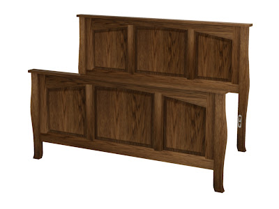 Classic Bed in Simulated Mahogany Oak