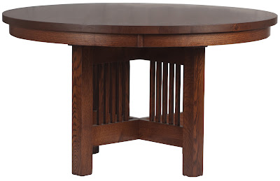 54 Inch Diameter Vail Dining Table in Mahogany Oak