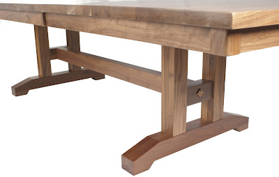 120 x 46 Trestle Table in Natural Walnut
