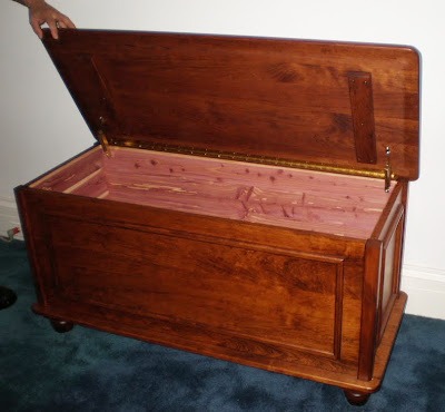 46 Inch Lotus Chest, Antique Cherry