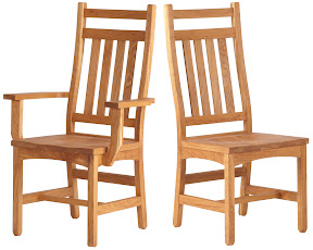 Trestle Dining Chair in Natural Oak