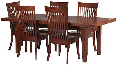 84 x 42 Lancaster Table  and Chairs in Chocolate Cherry
