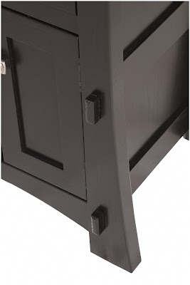 Seville Nightstand in Midnight Oak, Custom Hardware