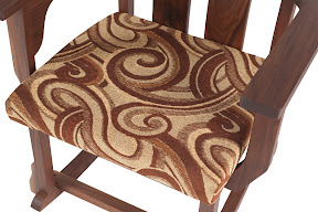Custom Seneca with Fabric Seat, in Oil & Wax Walnut