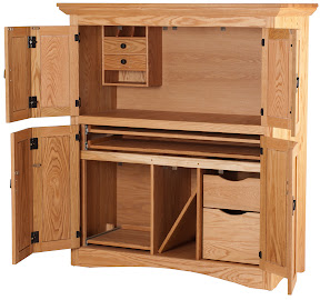 Mission Armoire Desk, Oil & Wax Oak
