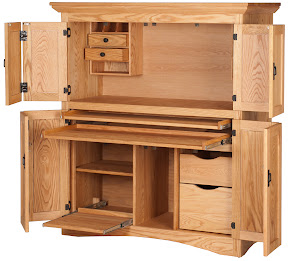 Mission Armoire Desk, Oil & Wax Oak