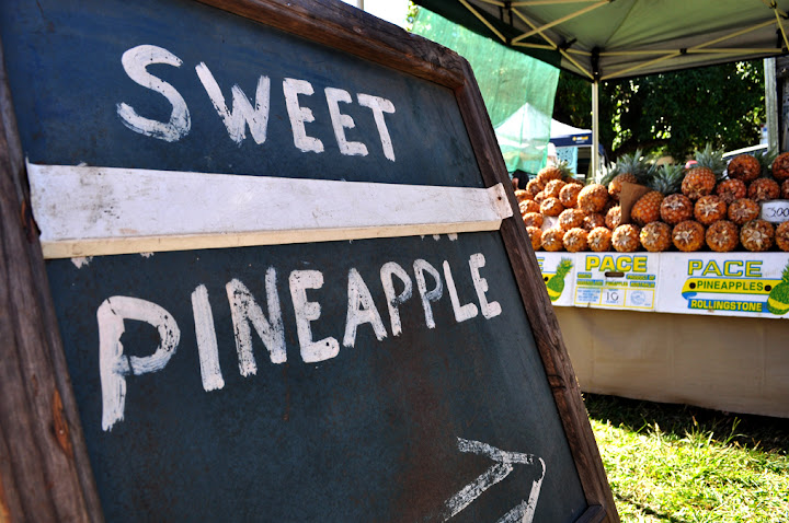7/11/2010-Sample a sweet Mossman pineapple.