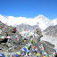  &ndash; prayer flags with mountains in the background in gokyo