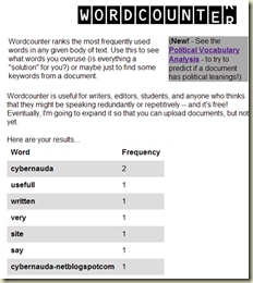 WordCounter on Cyber-Net