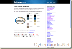 Color Palette generator on Cybernauda-Net