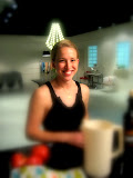 lizzie at the opening party.
